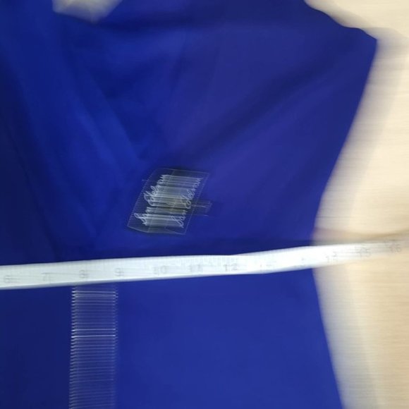 SAM Edelman Blue Chiffon Dress - Size Large - Picture 7 of 7